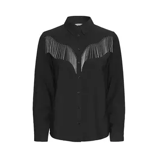 Women's Long-sleeved Shirt With Decoration B.young Himaja