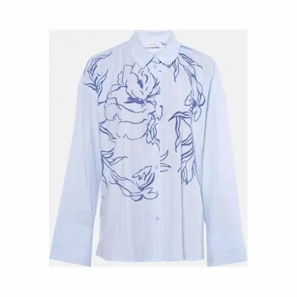 Vila Blouse 'Viflorina' Lichtblauw / Wit thumbnail