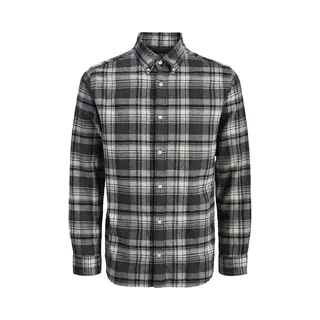 Jack & Jones Premium Overhemd 'JPRBLUBarkley' Donkergrijs / Zwart / Wit