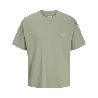 Jack & Jones Shirt 'Jormontauk' Olijfgroen / Zwart / Wit