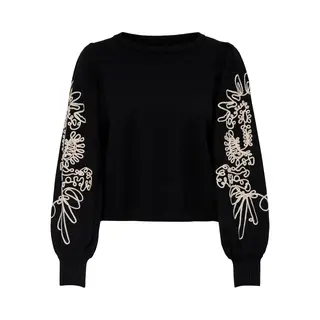 Only Trui 'ONLMagnolia' Beige / Zwart