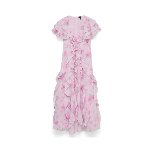 Vero Moda - Vmsabrina Ss Maxi Flounce Dress Exp - Dames - Maxi Jurken thumbnail