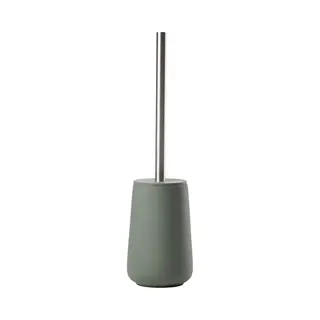 Zone Denmark Nova Toilettenbürste, Klobürste Aus Porzellan Und Edelstahl, Wc Bürste Mit Bürstenhalter, Soft-Touch-Beschichtung, Durchm. 10, 3 Cm,