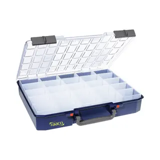 raaco CarryLite 80 Tool box Polycarbonate (Pc), Polypropylene Blue, Transparent