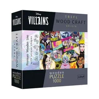 Trefl - Puzzles - "1000 Wooden Puzzles" - Villains Reunion / Disney Villains