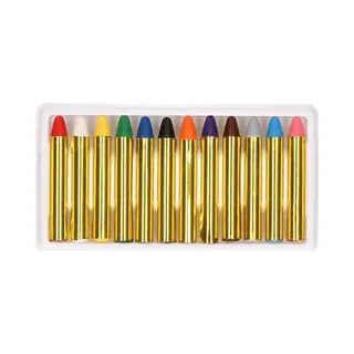 PartyDeco Schminkkrijtjes Set - 12x - Multi Kleuren - Carnaval/halloween