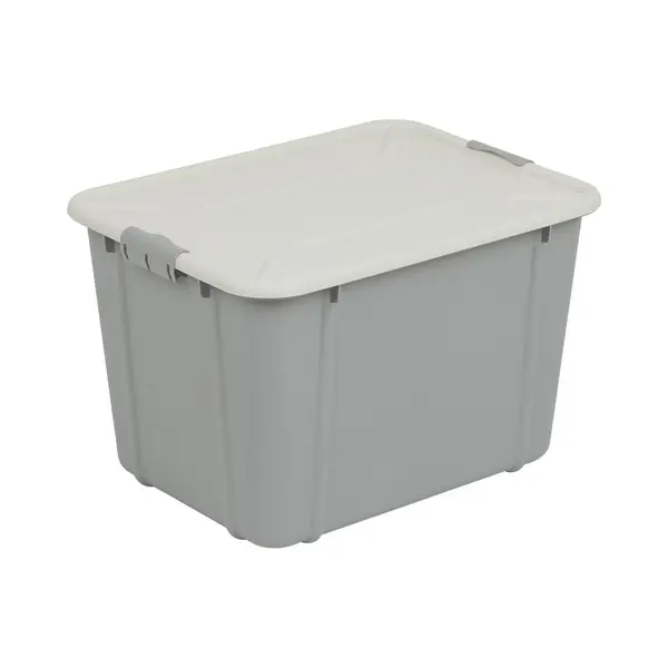 BranQ Home Essential, 30 Litre Heavy Duty Large Storage Box With Clip Locked Lid, Bpa Free Plastic Stackable Storage Box, Ideal For Garage And Home thumbnail