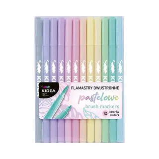 Derform, Kleurpotloden, Dubbelzijdige Pastel Viltstiften In 12 Kleuren Kidea (12 x)