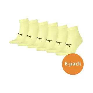 Puma Sport Quartersokken Light 6-pack Geel-35/38