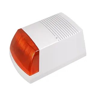 Maclean Dummy Solar Alarmanlagen-Attrappe Mit Led Alarmsirene Alarmblitzleuchte