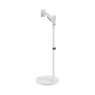 Maclean - Tv-beugel - Monitorhouder - Mobiele Monitor-/tv-vloerstandaard - Gasveer - 17"-35" - 2-10kg - Wit- Mc-970W