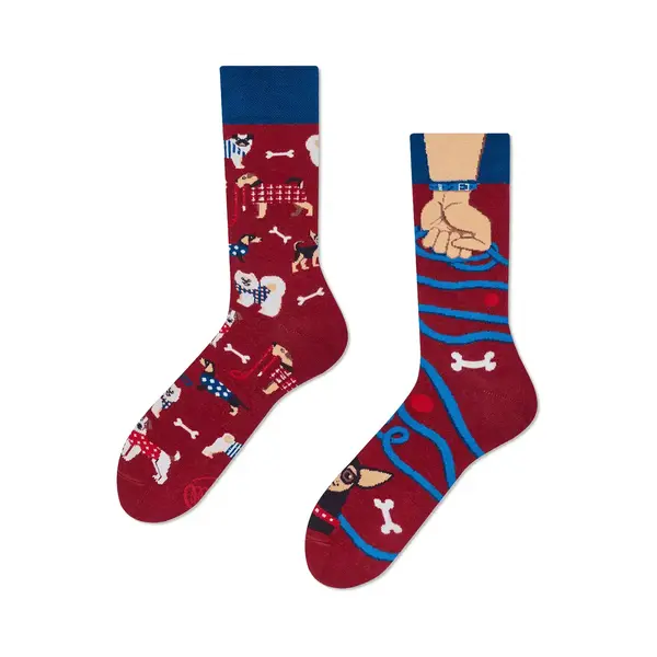 Many Mornings - Walkie Doggy - Gassi Gehen - Mismatched Socken - Hunde, (39-42) thumbnail