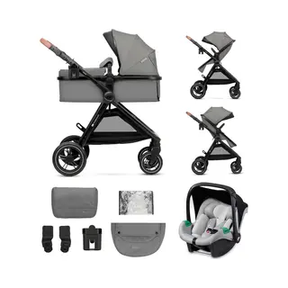 Kinderkraft Esme Pro 3 In 1 Kinderwagen, Kombikinderwagen Ab Geburt Bis 22 Kg, 2 In 1 Sitz Babywanne Und Sportsitz, Travel System, Mink Pro I-Size
