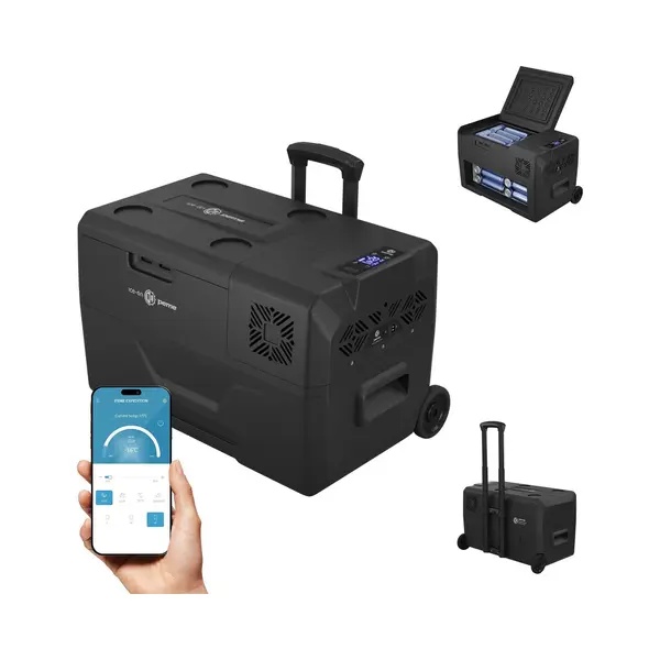 Peme Expedition Kompressor Kühlbox 27 L - Tragbare Auto Kühl- Und Gefrierbox, Tiefkühlfunktion -20°C, Dual Power 12V/24V & 230V, Bluetooth-App, thumbnail