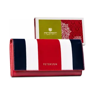 Peterson Classic - Damesportefeuille - Echt Leer - Rfid Bescherming - Groot Model - Zwart