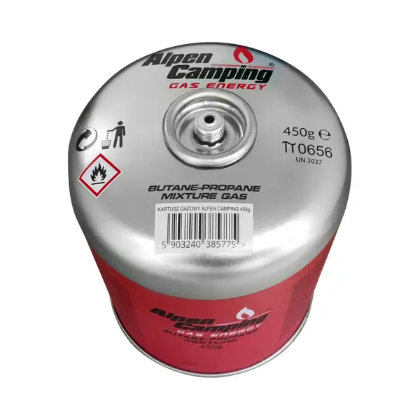 Alpen Camping 450 g Gaskartusche En 417 Propan‑Butan 7/16″ Gewinde – Für Kocher Outdoor Brenner Zeltlager Reise – Zertifiziert Pi 0437 thumbnail