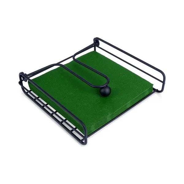 Vilde Serviettenhalter Schwarz - Metall Serviettenständer Mit Druckplatte 19x19, 5x5 Cm - Vintage Industrial-Loft Stil - Für Innen/Außen, Garten, thumbnail