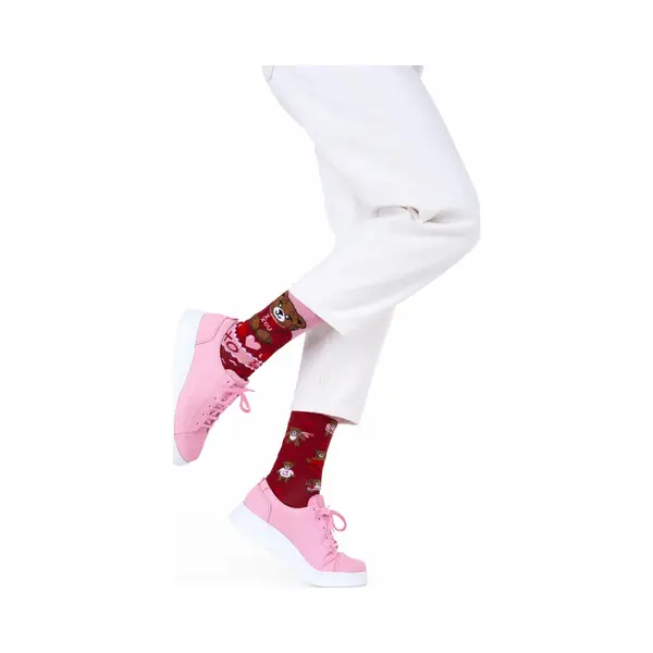 Many Mornings Unisex Sokken - Love Teddy - Unisex - Maat, 39 - 42 thumbnail