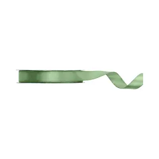 PartyDeco Satinband, Salbei, 12mm/25m