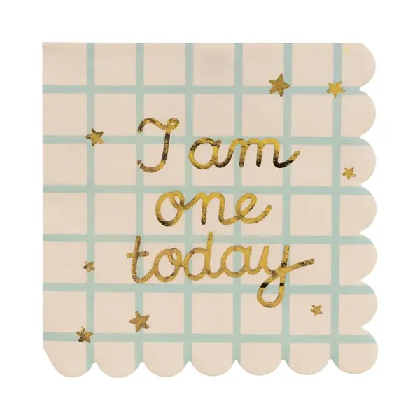 PartyDeco Servietten I Am One Today 33x33cm/12St. thumbnail