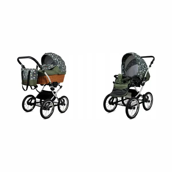 BabyLux Alu 2in1 Kinderwagen Für Kleinkinder – Kinderwagen Für Neugeborene Und Kleinkinder – Baby Neugeborenen Kinderwagen – 59x105x125cm – thumbnail