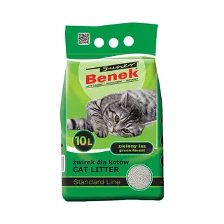 Super Benek Green Forest Cat Litter - 10l (approx. 8.4kg)