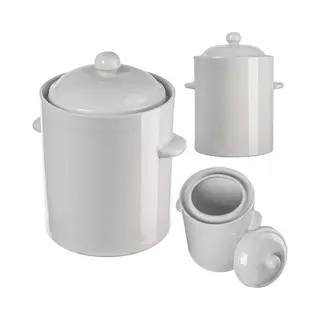 Topf Herm 2, 5 L 23, 5 X 21, 5 X 16 Cm Creme + Deckel - Kadax