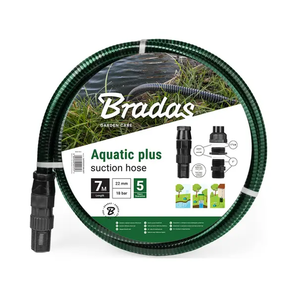 Bradas Aquatic Plus Zuigslang Set Zwart 7m thumbnail