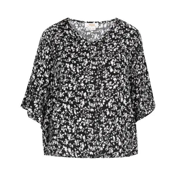 Usha Festival Blouse Zwart / Wit thumbnail
