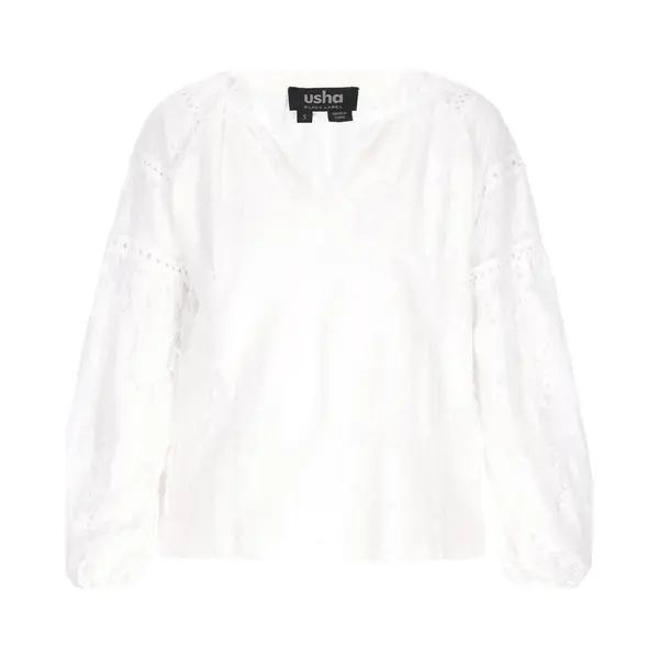 Usha Black Label Blouse Wit thumbnail