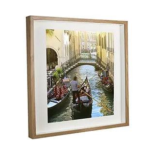Bd Art 50x50 Cm Groß Box 3D Objektrahmen Zum Befüllen Bilderrahmen Mit Passepartout 40x40 Cm Eiche Quadratische Tiefer Für Objekte Foto Suvenirs 3