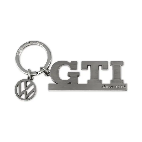 Brisa Vw Collection - Volkswagen Metal Keychain Keyring Keychain Accessory Keyholder In Gti Design (Lettering Silver) thumbnail