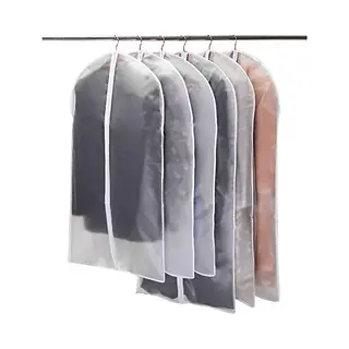 Niviy Garment Bags Pack Of 6, Transparent Suit Bags, 120 X 60 Cm + 100 X 60 Cm Breathable Fabric Suit Bag For Suits, Dresses, Coats, Jackets, Shirts,