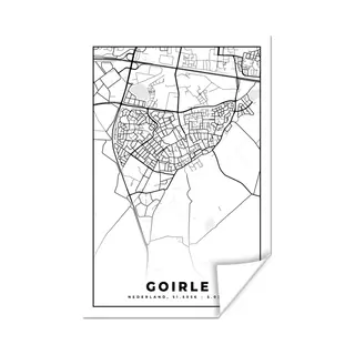 PosterMonkey Poster Goirle - Plattegrond - Kaart - Stadskaart - 20x30 Cm
