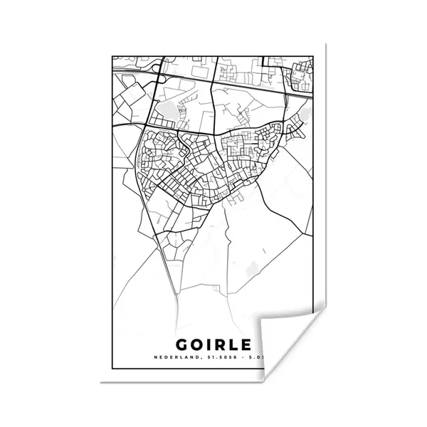 PosterMonkey Poster Goirle - Plattegrond - Kaart - Stadskaart - 20x30 Cm thumbnail