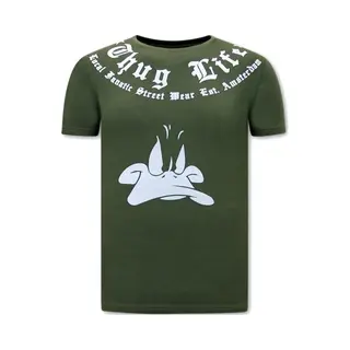 Local Fanatic T Shirt Korte Mouw Heren - Thug Life - Groen