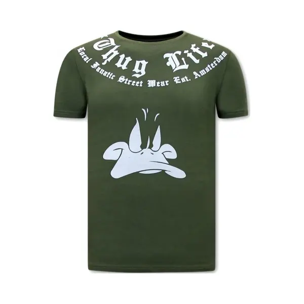 Local Fanatic T Shirt Korte Mouw Heren - Thug Life - Groen thumbnail