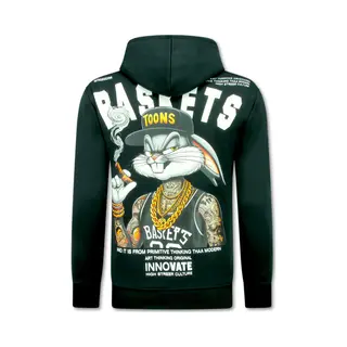 True Rise Oversized Hoodie Heren Met Capuchon - Gangster Chicago - Dik Geweven - 5792 - Zwart