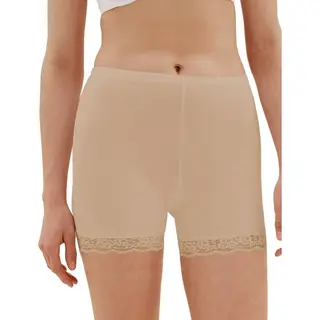 Fine Woman Dames Boxershort Met Kort Pijpje - Nieuw Model - Xl - Beige