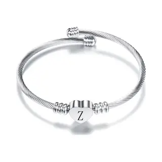 iXXXi Love Letter Armband - Letter Z - Verstelbare Stainless Steel Bracelet - Zilver Geplateerde Armband Met Charmante - Elegant En Duurzaam Sieraad -