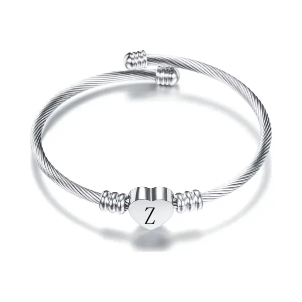 iXXXi Love Letter Armband - Letter Z - Verstelbare Stainless Steel Bracelet - Zilver Geplateerde Armband Met Charmante - Elegant En Duurzaam Sieraad - thumbnail