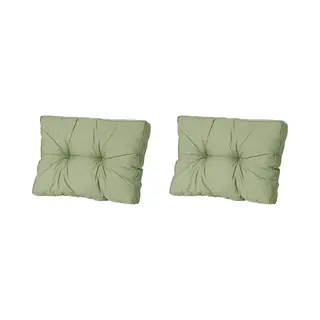 Madison - Florance Rugkussen Basic Green - Ca. 43x60 Cm - Set Van 2
