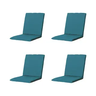 Madison - Stapelstoelkussen Panama Sea Blue - Ca. 97x49 Cm - Set Van 4