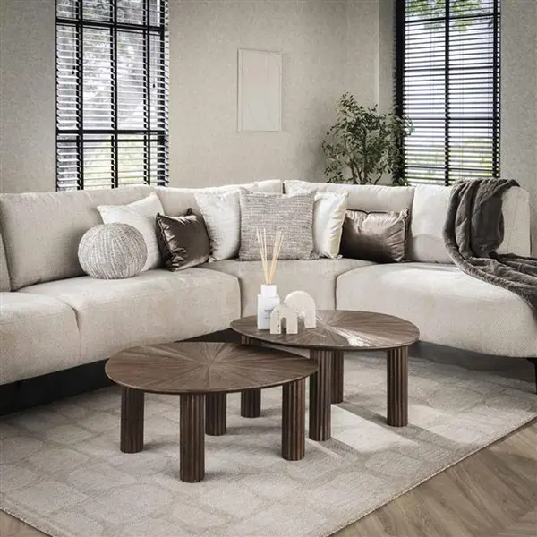 Hoyz Collection - Salontafel Maya Teak - Teak Rust Brown - Set Van 2 thumbnail