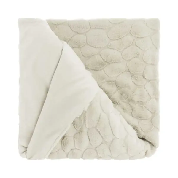 Unique Living - Plaid Daaf Dove White -150x200cm thumbnail