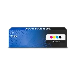 PrintAbout Huismerk Toner 219X (W2190/91/92/93X) 4-kleuren Multipack Hoge Capaciteit Geschikt Voor Hp