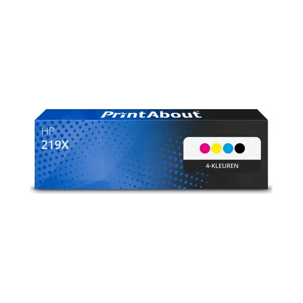 PrintAbout Huismerk Toner 219X (W2190/91/92/93X) 4-kleuren Multipack Hoge Capaciteit Geschikt Voor Hp thumbnail