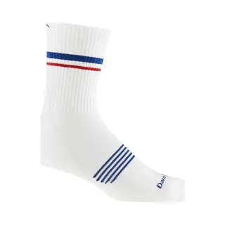 Darn Tough Element Micro Crew Lightweight With Cushion - White- Hardloopsokken Van Merinowol
