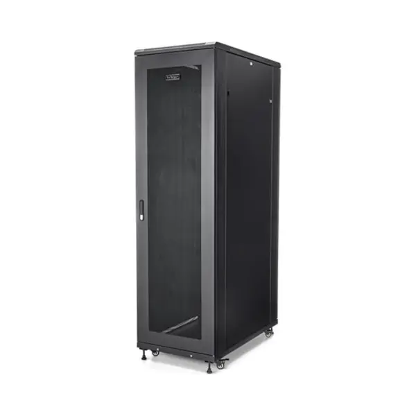 StarTech.com 4-Post 42U Server Rack Cabinet, 19" Data Rack Cabinet for Computer / Av / It Equipment mount, Rack Server Enclosure with Casters, Full Size Industrial Network Storage thumbnail