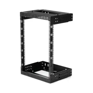 StarTech.com 15U 19" Wall Mount Network Rack - Adjustable Depth 12-20" 2 Post Open Frame Server Room Rack for Av/Data/ It Communication/Computer Equipment/Switch w/Cage Nuts & Screws